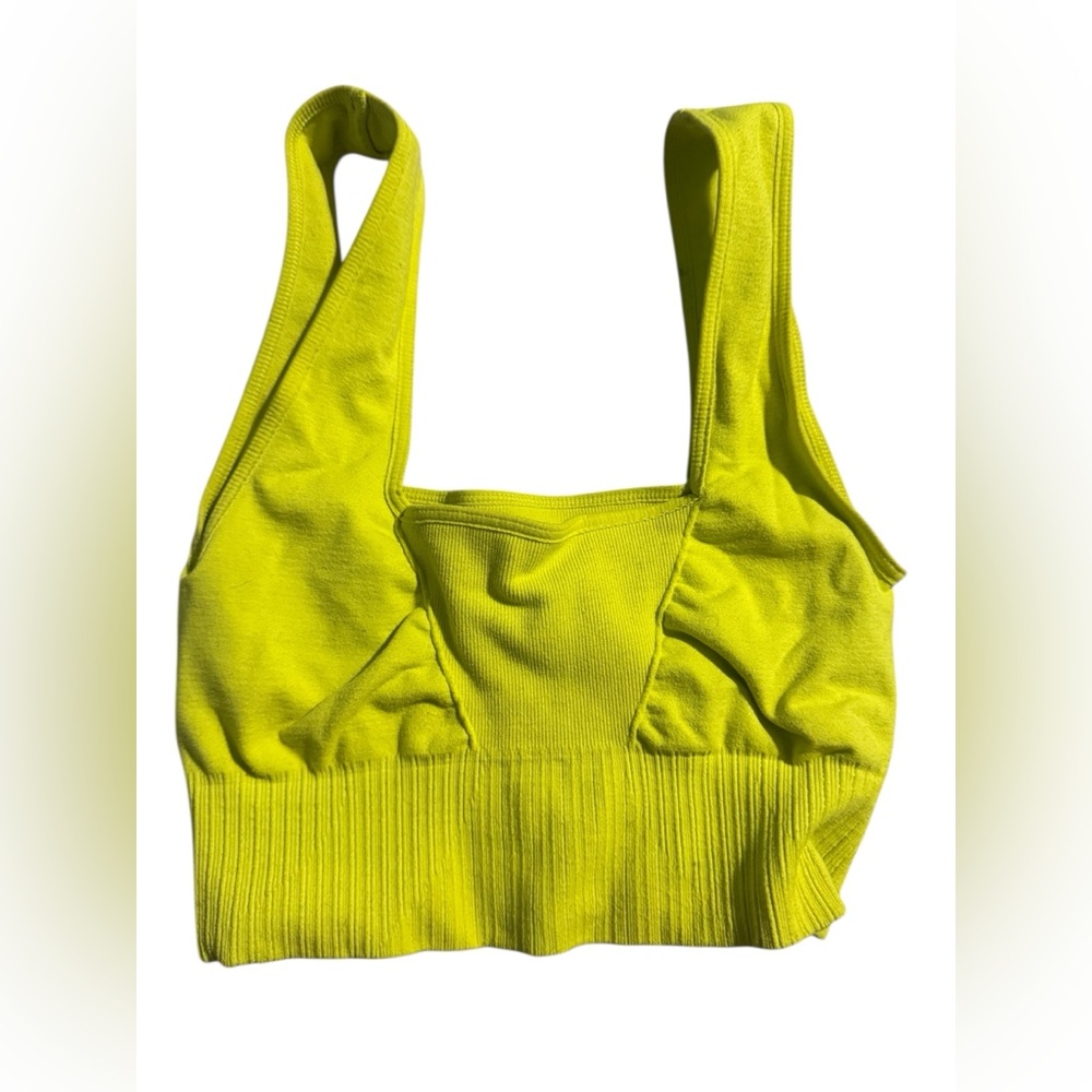 Free People Movement Women's Lime Green Sports Bra - Picture 4 of 4